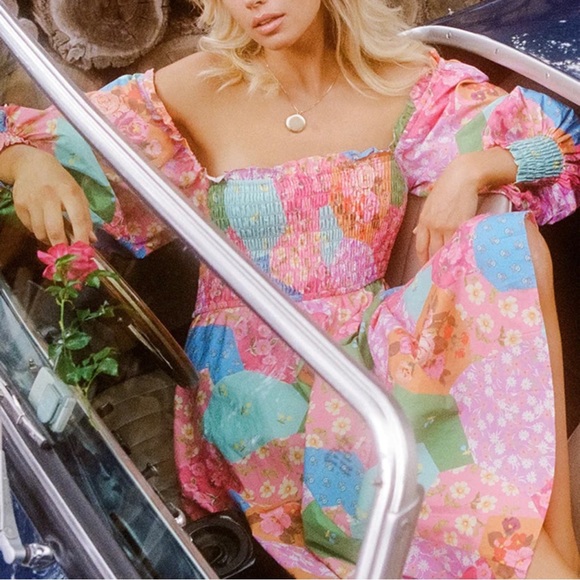 Spell Freda Shirred Midi Dress - Picture 3 of 12